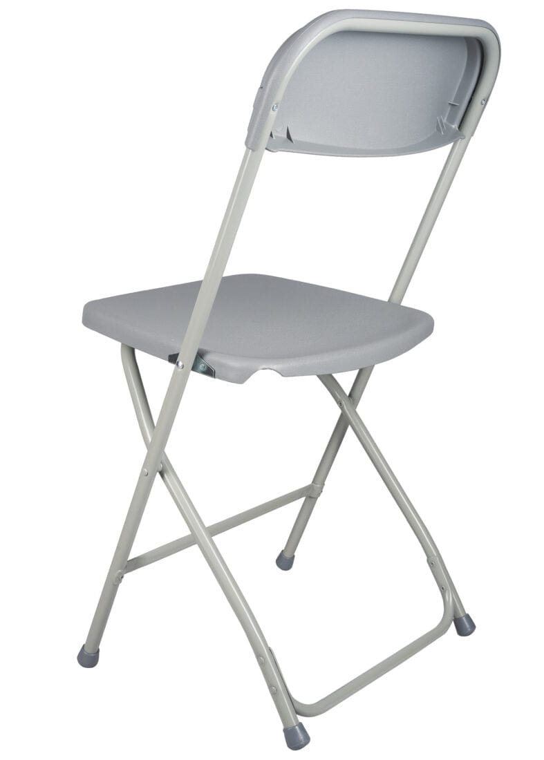 Chivari 100 Pack Gray Plastic Folding Chair and 12 60