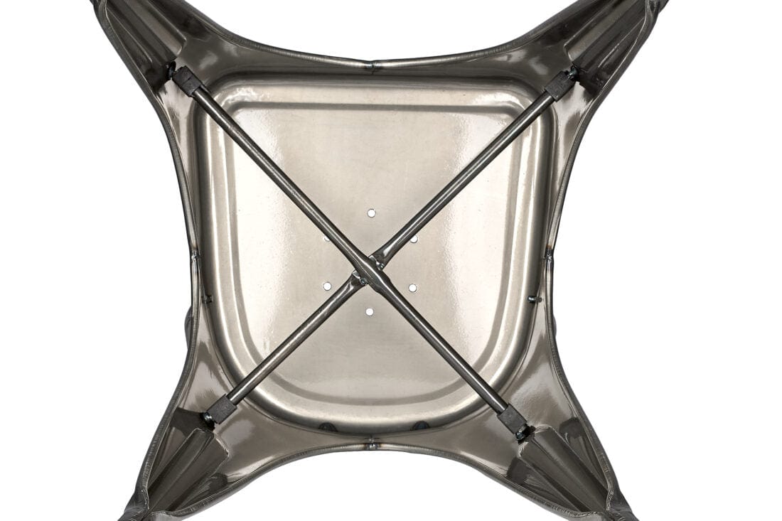 Chivari GunMetal Gray Hi Gloss Tolix Style Metal Chair CTMGU-AX-T