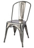 Chivari GunMetal Gray Hi Gloss Tolix Style Metal Chair CTMGU-AX-T