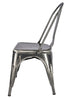 Chivari GunMetal Gray Hi Gloss Tolix Style Metal Chair CTMGU-AX-T