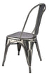 Chivari GunMetal Gray Hi Gloss Tolix Style Metal Chair CTMGU-AX-T