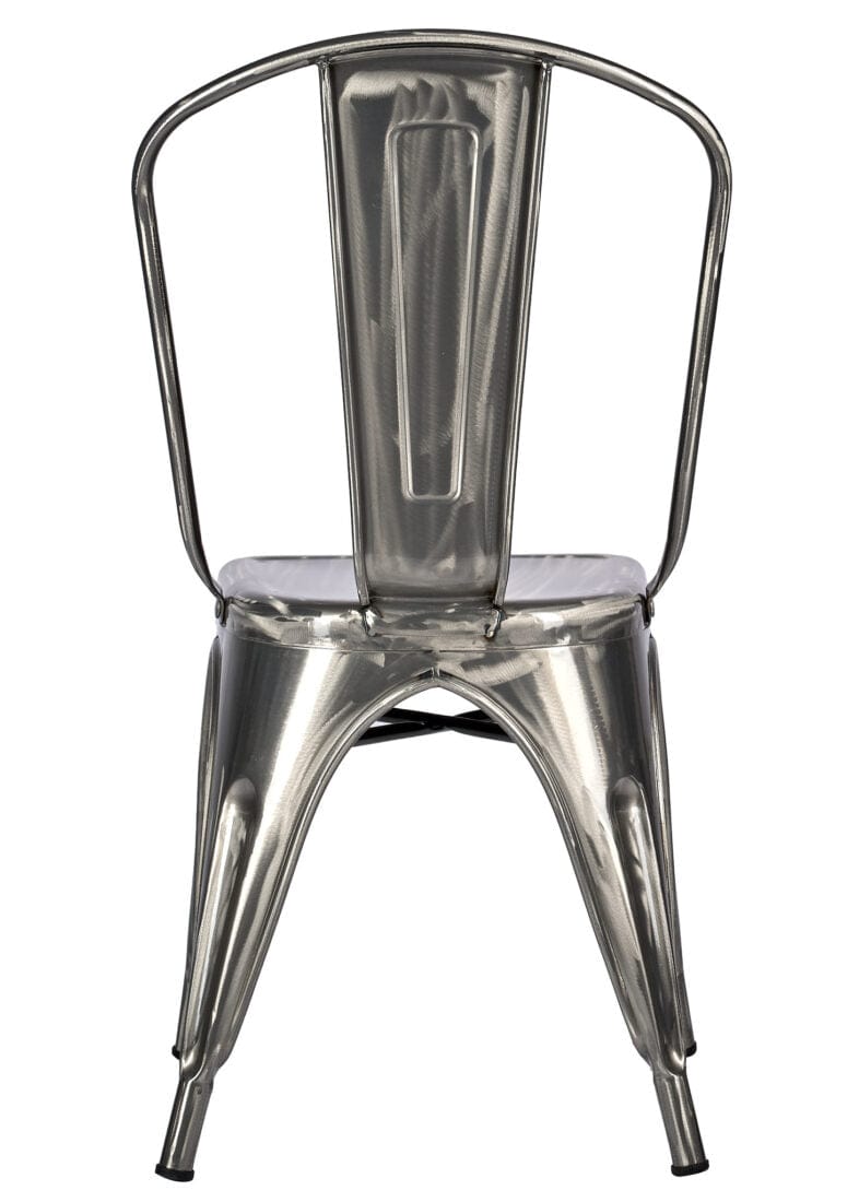 Chivari GunMetal Gray Hi Gloss Tolix Style Metal Chair CTMGU-AX-T