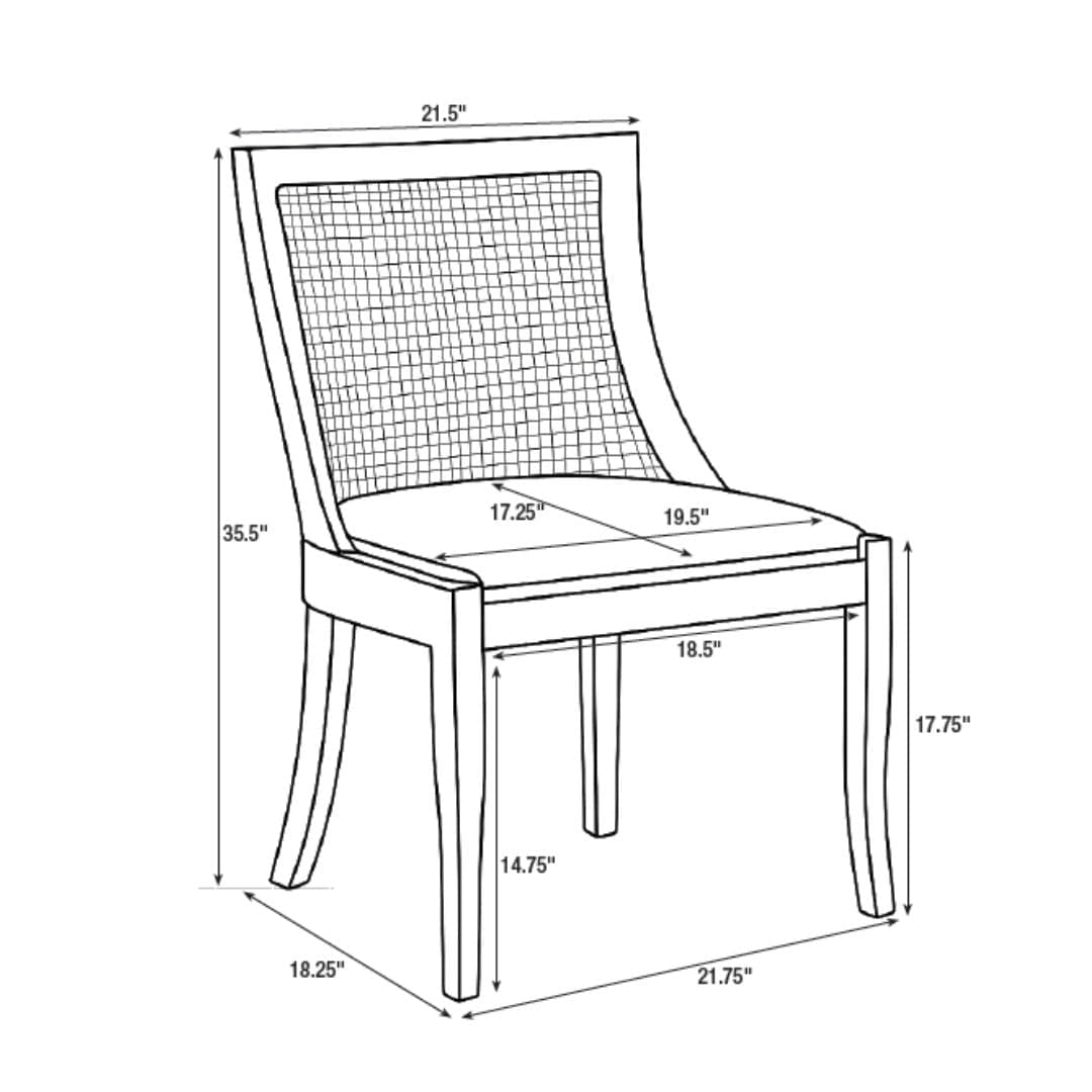 Chivari Rustic Fruitwood Hampton Chair with Ivory Fabric Cushion CHWRF-IVYF-KT
