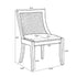 Chivari Natural White Wash Hampton Chair with Ivory Fabric Cushion CHWNWW-IVYF-KT