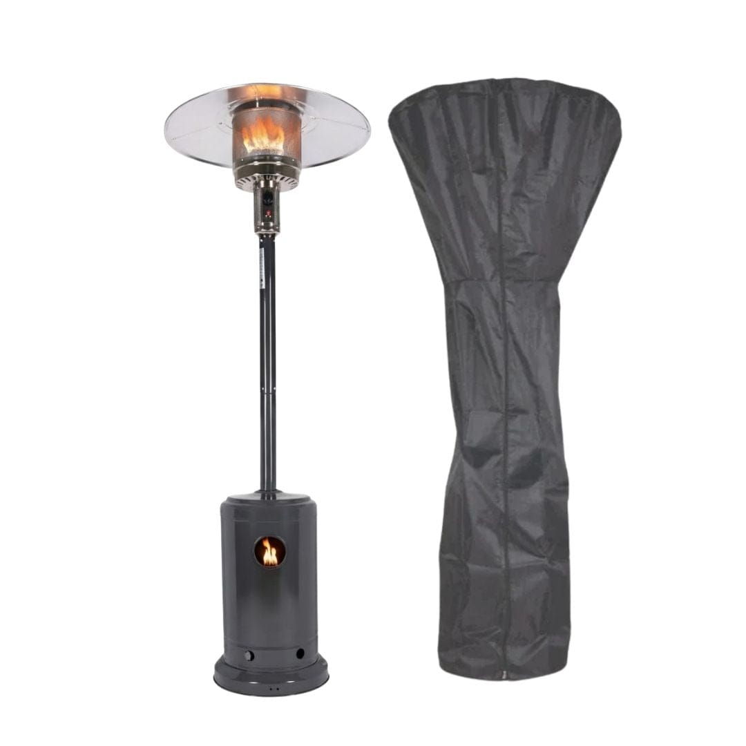 Chivari Gray Propane Standing Patio Outdoor Heater 41000 BTU HEAT-PAT41KBTU-GRY