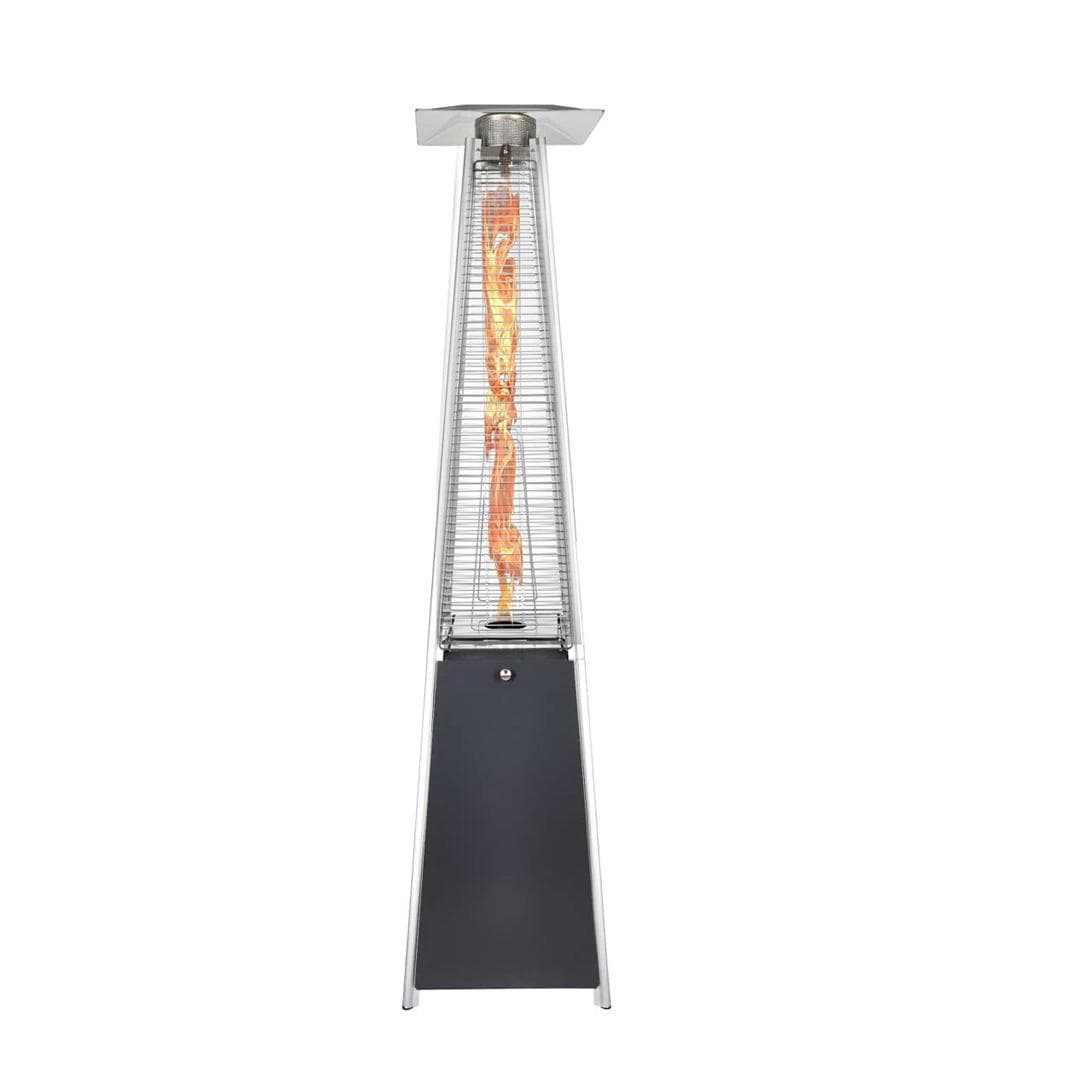 Chivari Black Propane Pyramid Patio Heater 43000 BTU with Cover HEAT-PYR43KBTU-BLK