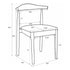 Chivari Chestnut Wood Horn Chair with Taupe Vinyl Cushion CHWC-SHVTP-KT