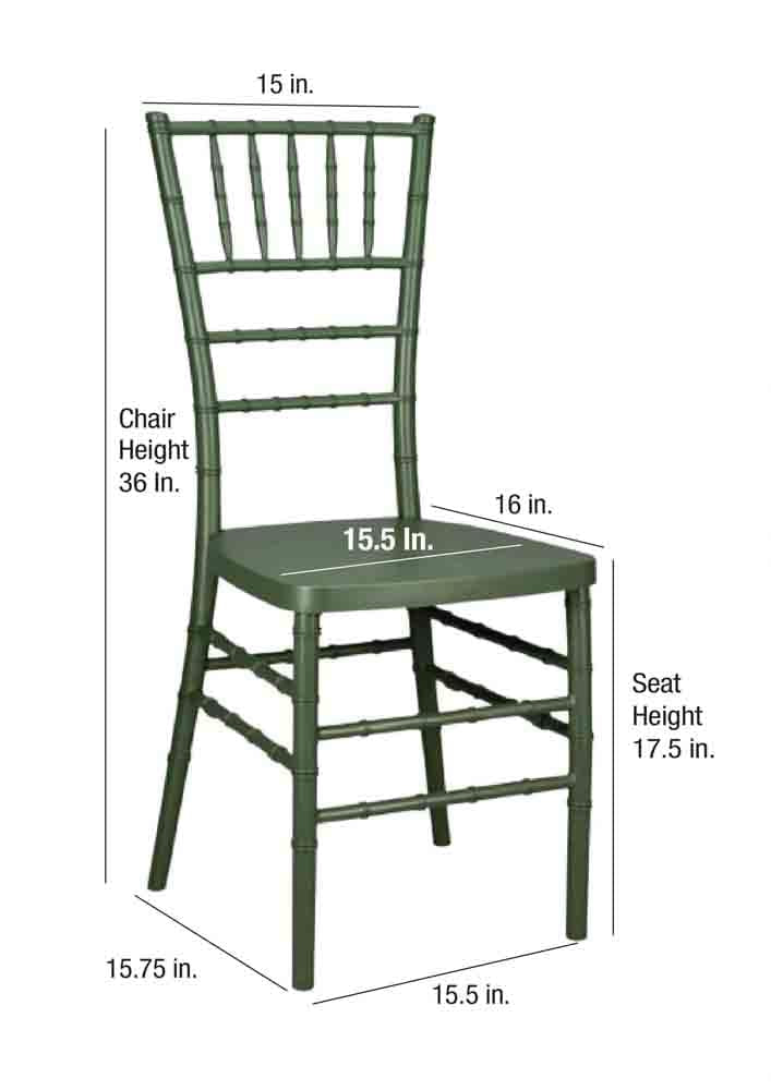 Chivari Hunter Green ColorCore™ Resin Steel Skeleton™ Chiavari Chair CCRHG-STEEL-AX-T