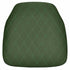 Chivari Hunter Green Vinyl Panel Back Chiavari Cushion with Bentley Stitching and SlipNot™ Technology CUSHPANVINBENTHG-A