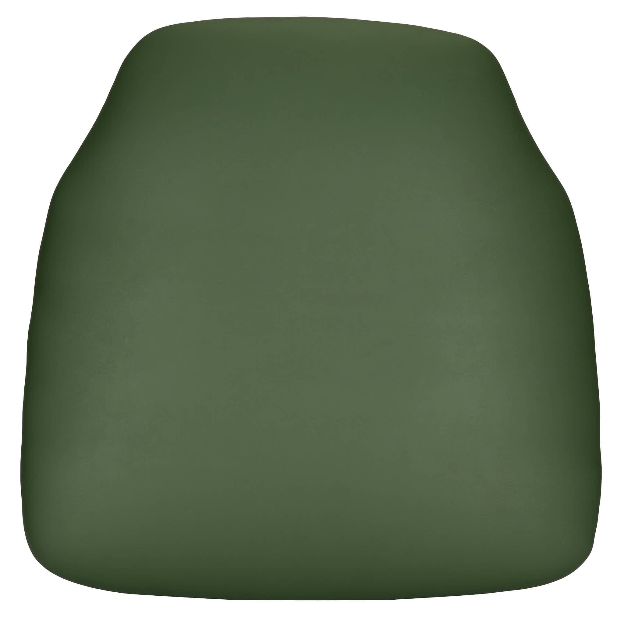 Chivari Hunter Green 1.75" Vinyl Panel Back Chiavari Cushion with SlipNot™ Technology CUSHPANVINHG-SPNT-AX