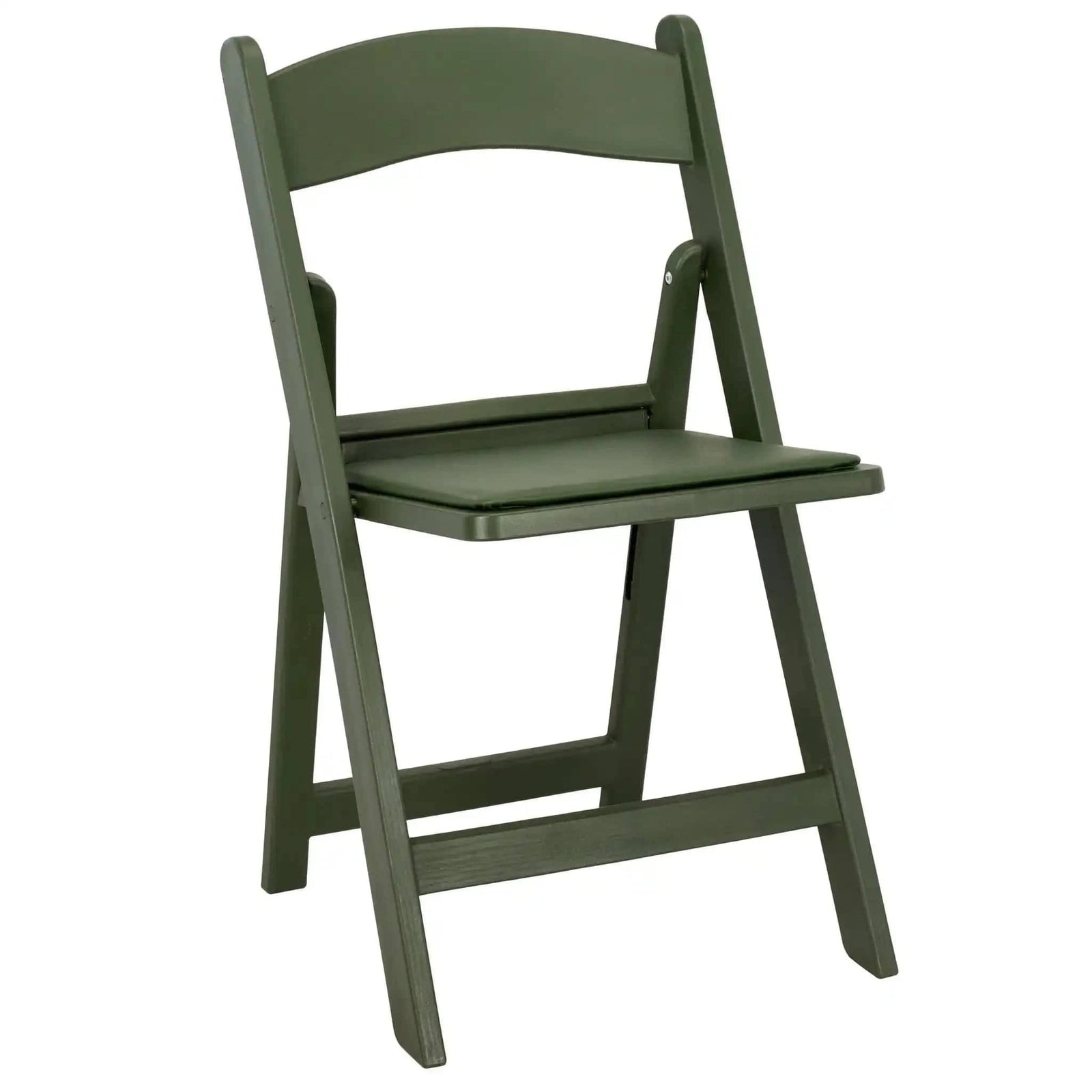 Chivari Hunter Green with Matching Seat Resin Steel Skeleton Folding Chair CFRHGB-ST-A
