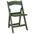 Chivari Hunter Green with Matching Seat Resin Steel Skeleton Folding Chair CFRHGB-ST-A