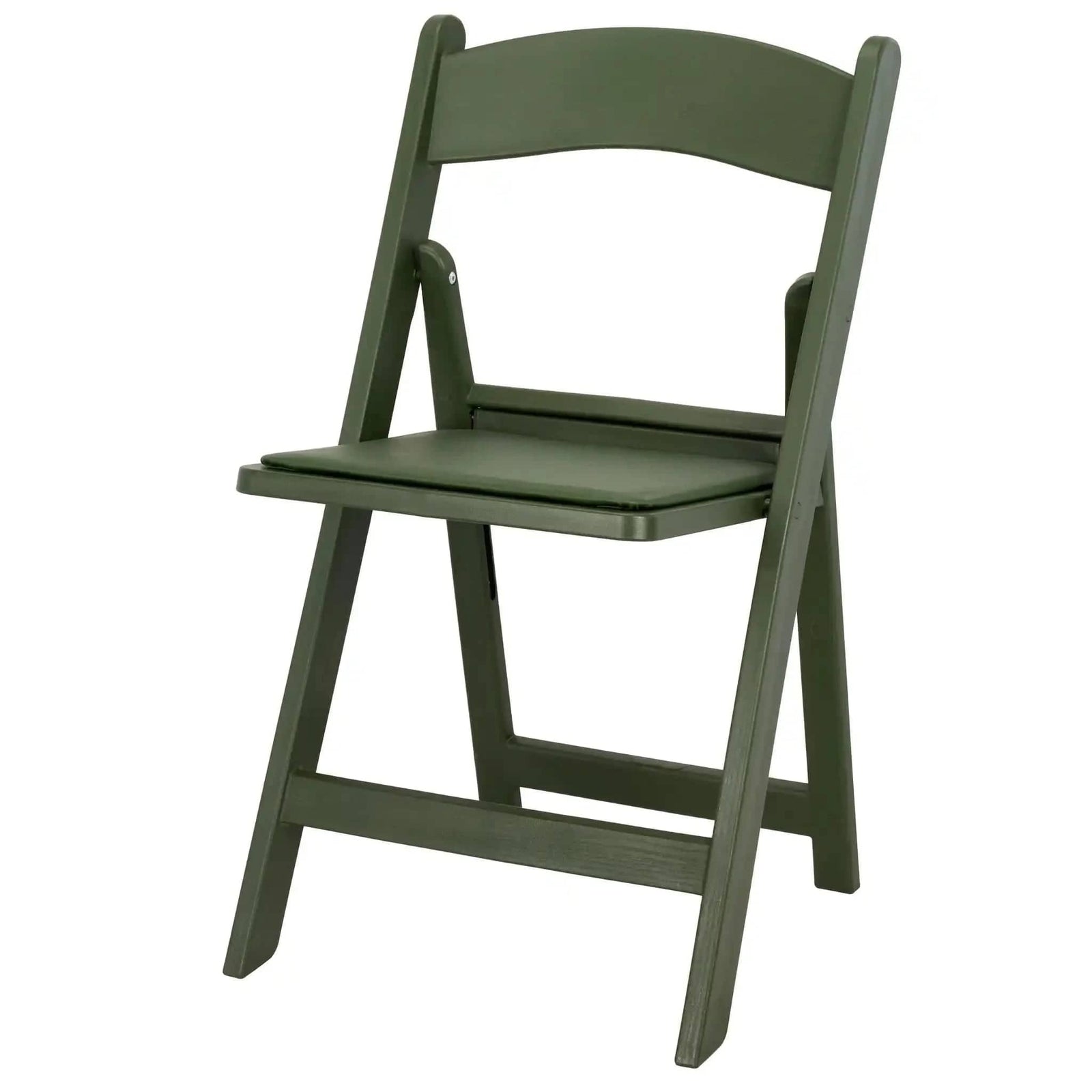 Chivari Hunter Green with Matching Vinyl Cushion WoodGrain™ Resin Folding Chair CFRHGB-AX