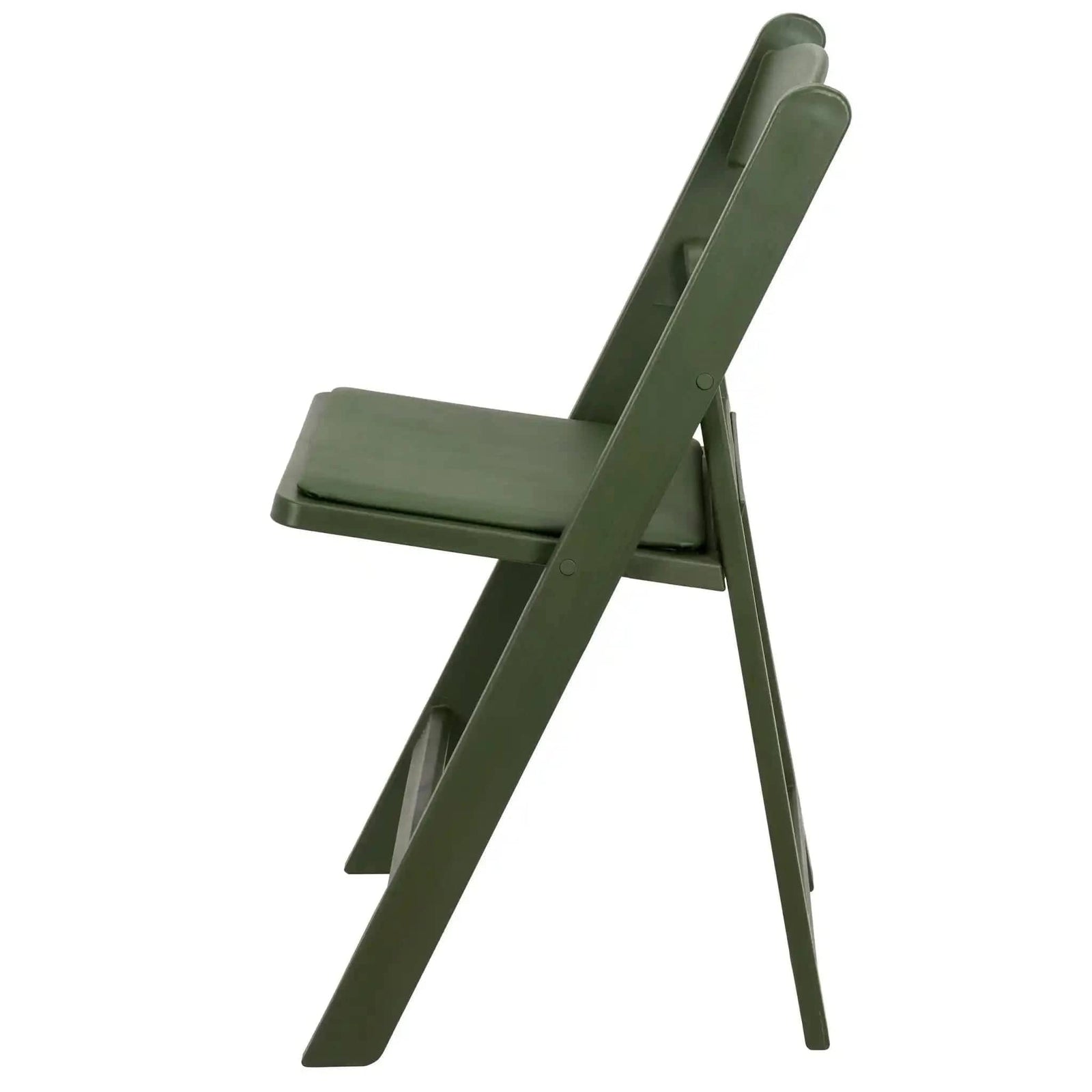 Chivari Hunter Green with Matching Seat Resin Steel Skeleton Folding Chair CFRHGB-ST-A