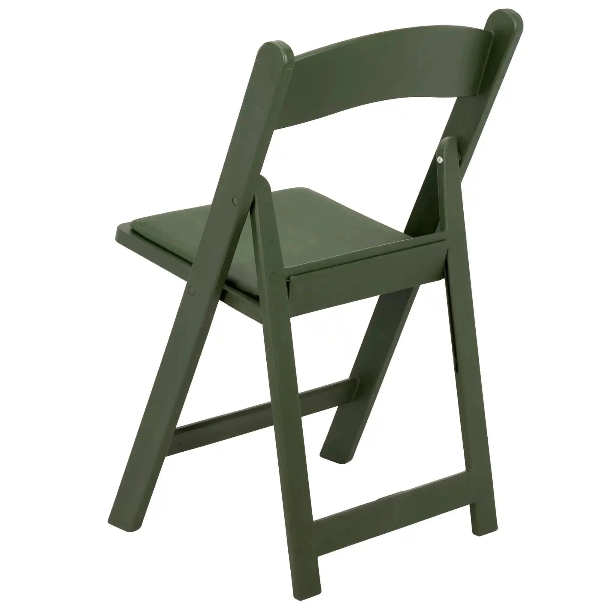 Chivari Hunter Green with Matching Vinyl Cushion WoodGrain™ Resin Folding Chair CFRHGB-AX
