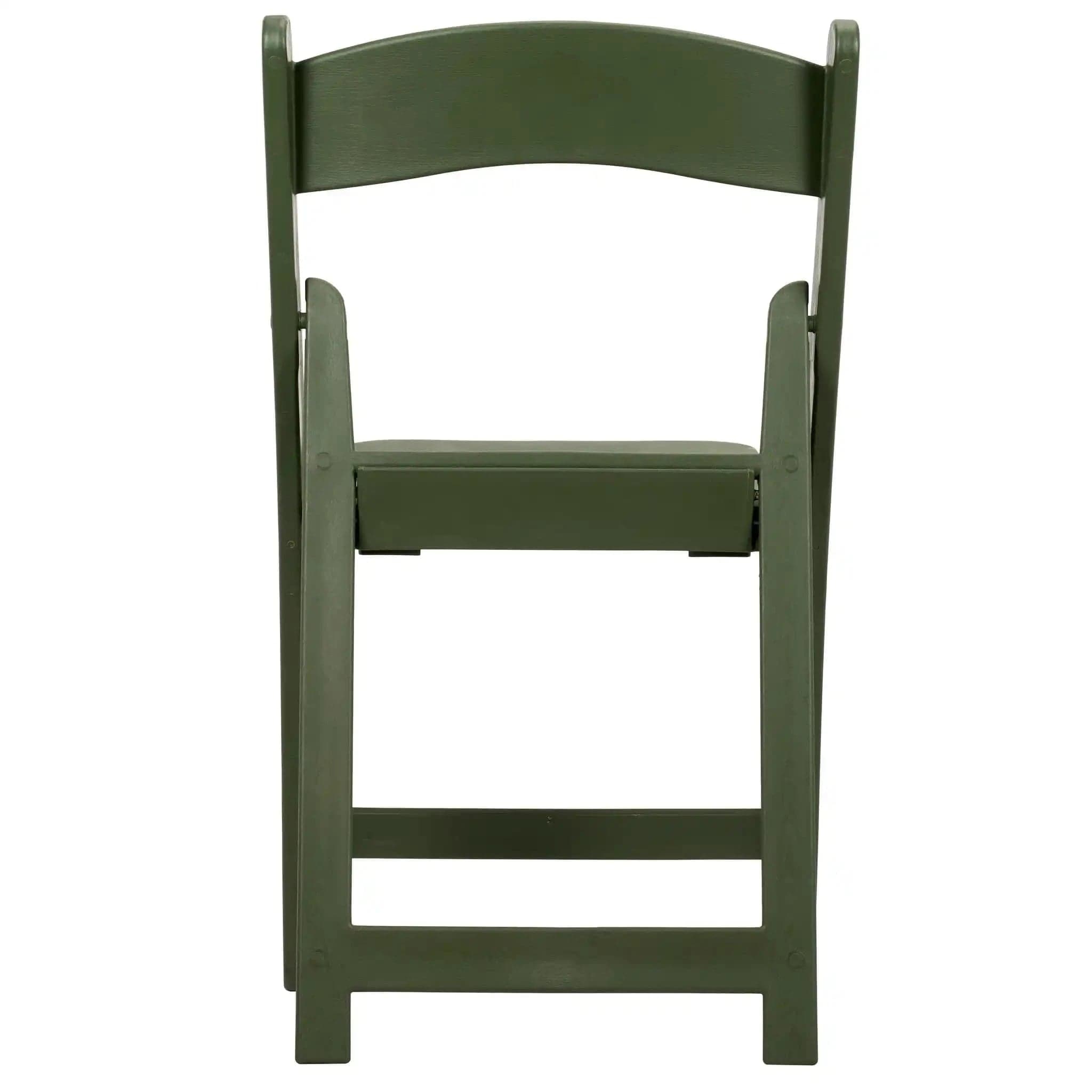 Chivari Hunter Green with Matching Seat Resin Steel Skeleton Folding Chair CFRHGB-ST-A