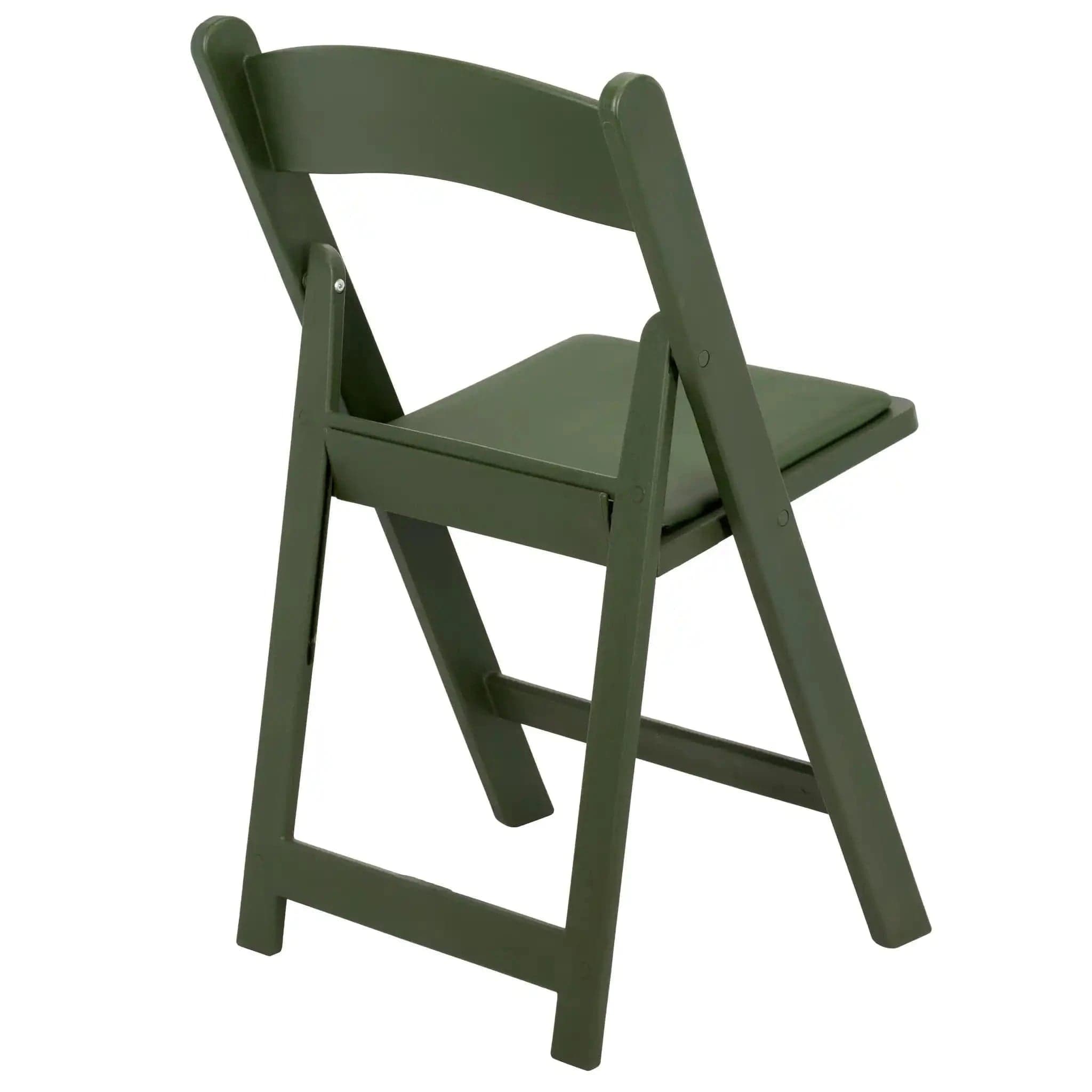 Chivari Hunter Green with Matching Vinyl Cushion WoodGrain™ Resin Folding Chair CFRHGB-AX