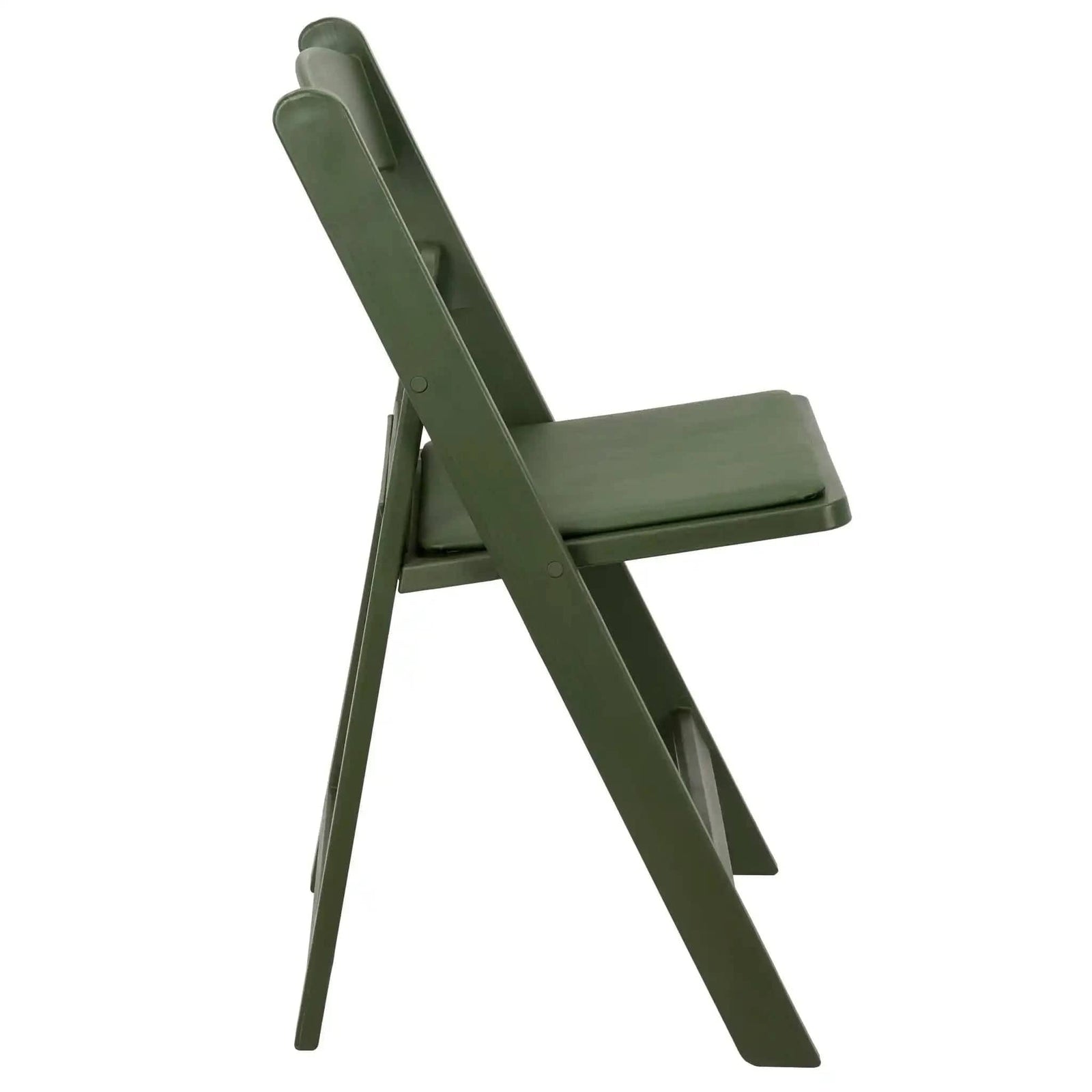Chivari Hunter Green with Matching Seat Resin Steel Skeleton Folding Chair CFRHGB-ST-A