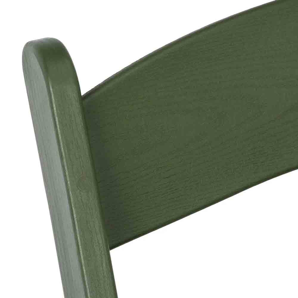Chivari Hunter Green with Matching Vinyl Cushion WoodGrain™ Resin Folding Chair CFRHGB-AX