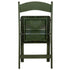 Chivari Hunter Green with Matching Seat Resin Steel Skeleton Folding Chair CFRHGB-ST-A