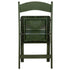 Chivari Hunter Green with Matching Vinyl Cushion WoodGrain™ Resin Folding Chair CFRHGB-AX