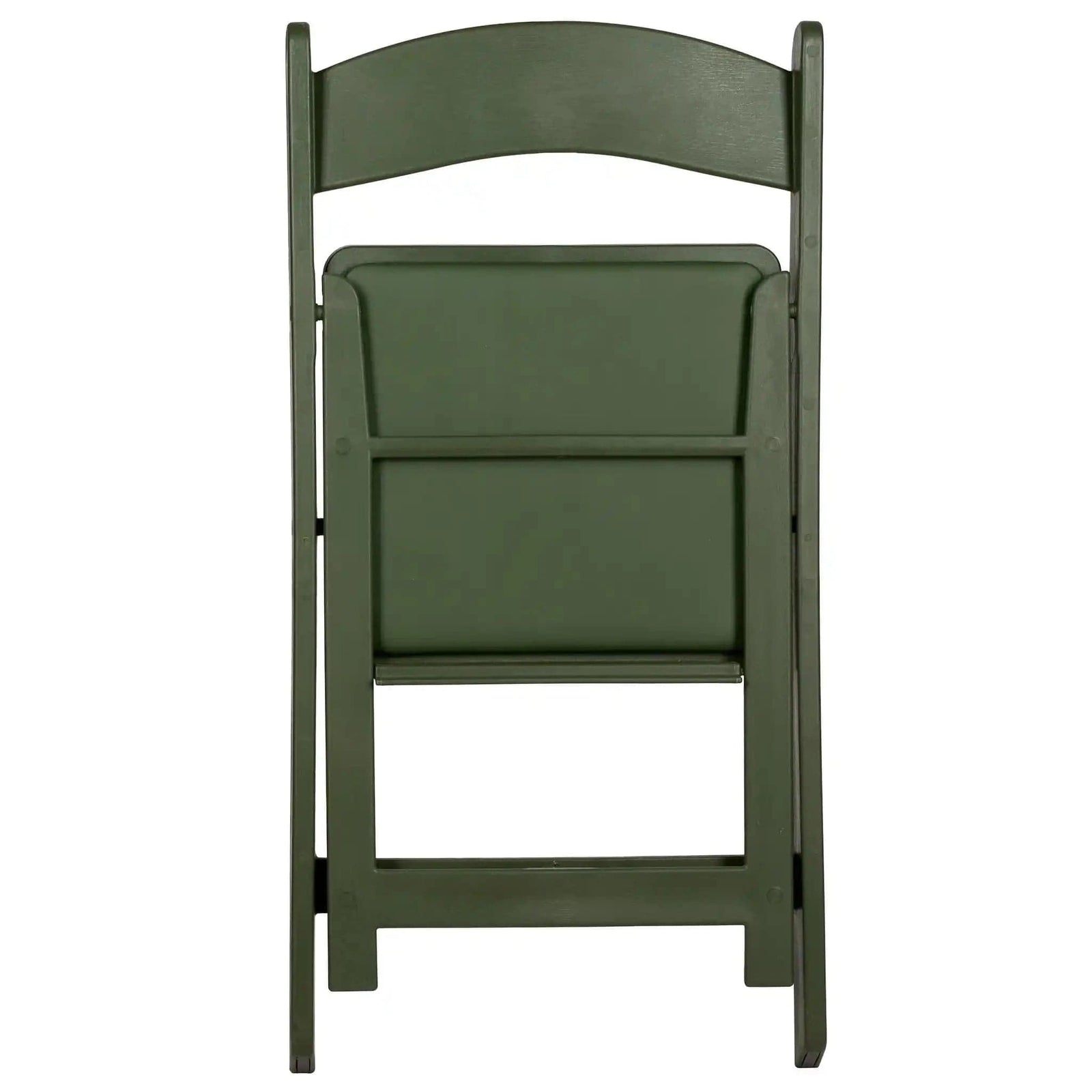 Chivari Hunter Green with Matching Seat Resin Steel Skeleton Folding Chair CFRHGB-ST-A