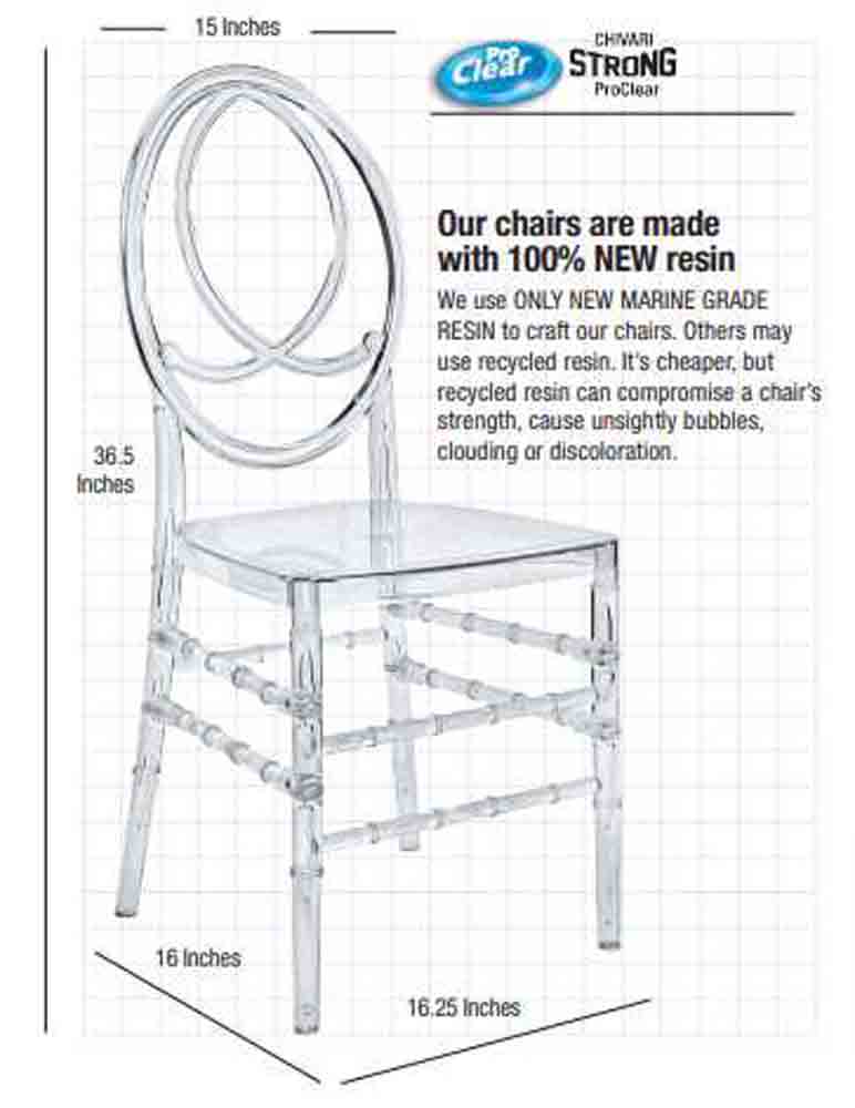Chivari Clear Resin ProClear™ Infinity Chair CIRC-ZG-T