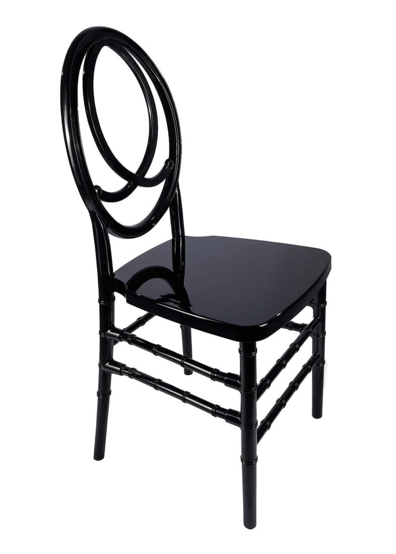 Chivari Black ToughResin™ Infinity Chair - 4 Pack - Some Assembly Required CIRB-U-ZG-T-4