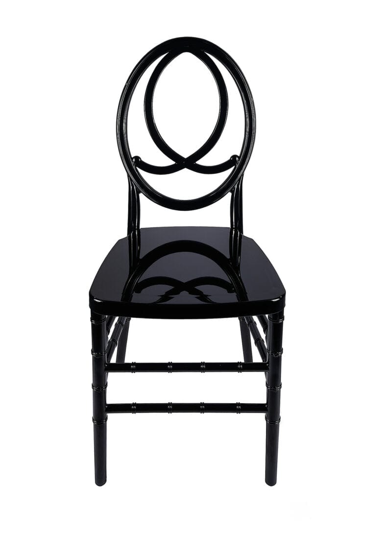 Chivari Black ToughResin™ Infinity Chair - 4 Pack - Some Assembly Required CIRB-U-ZG-T-4