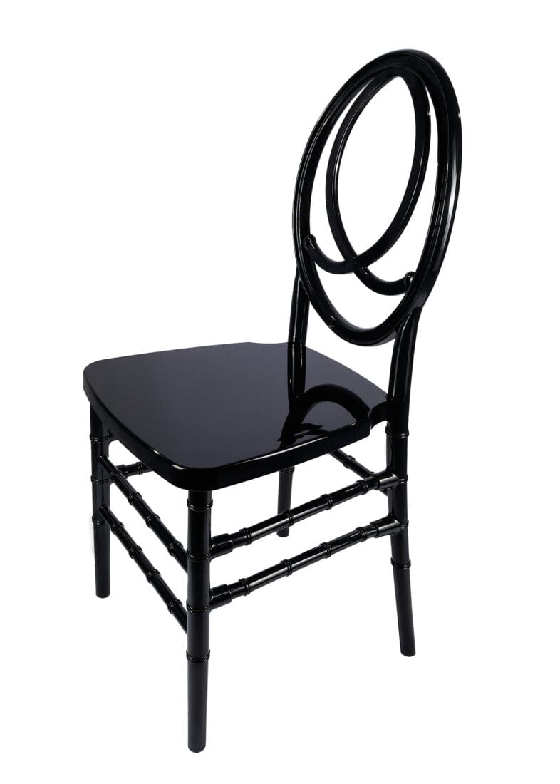 Chivari Black ToughResin™ Infinity Chair - 4 Pack - Some Assembly Required CIRB-U-ZG-T-4