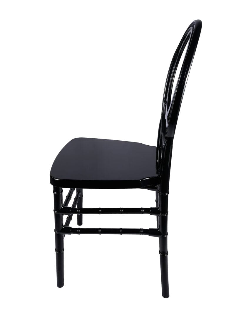 Chivari Black ToughResin™ Infinity Chair - 4 Pack - Some Assembly Required CIRB-U-ZG-T-4
