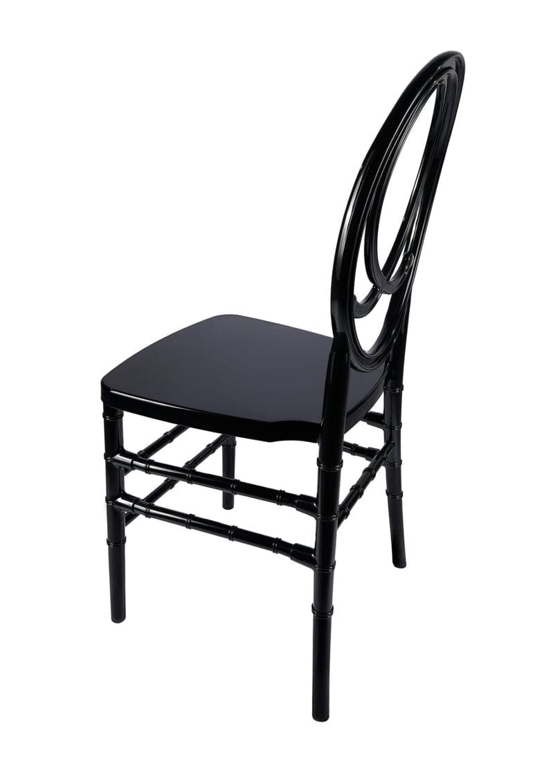 Chivari Black ToughResin™ Infinity Chair - 4 Pack - Some Assembly Required CIRB-U-ZG-T-4