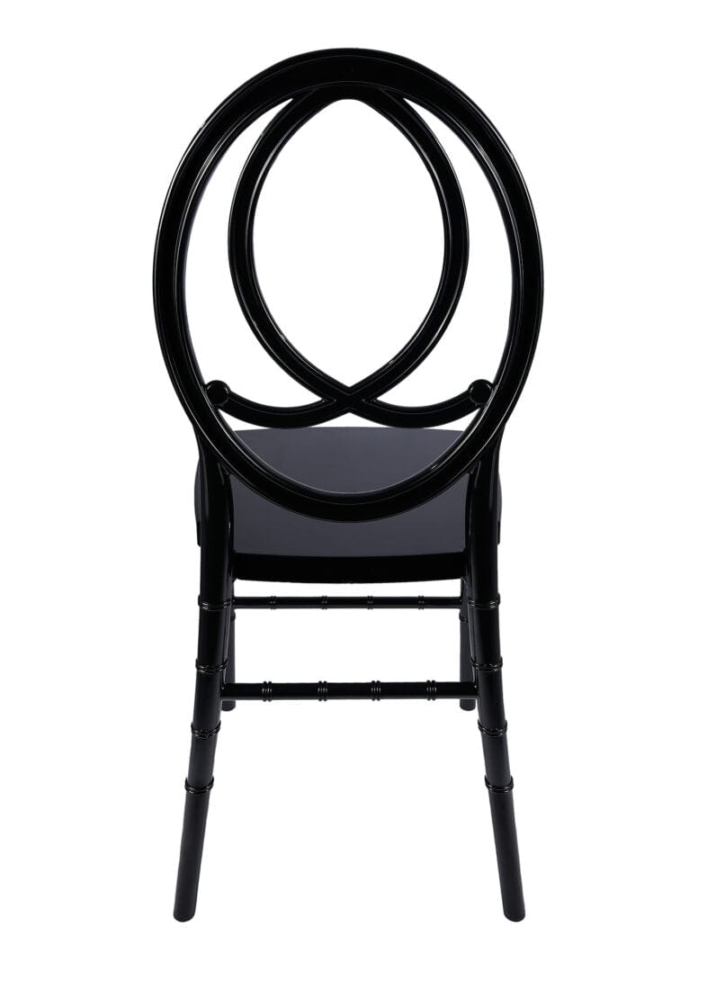Chivari Black ToughResin™ Infinity Chair - 4 Pack - Some Assembly Required CIRB-U-ZG-T-4