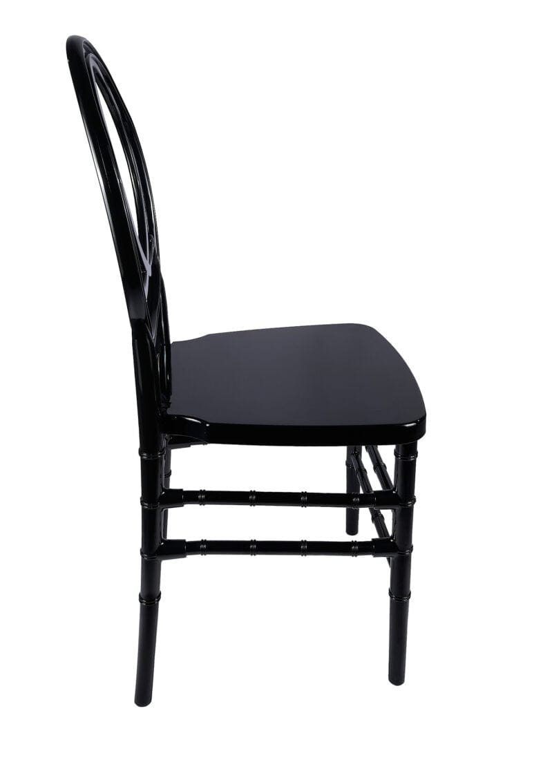 Chivari Black ToughResin™ Infinity Chair - 4 Pack - Some Assembly Required CIRB-U-ZG-T-4