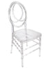 Chivari Clear Resin Infinity Chair - 2 Pack - Some Assembly Required CIRC2-U-ZG-T-2