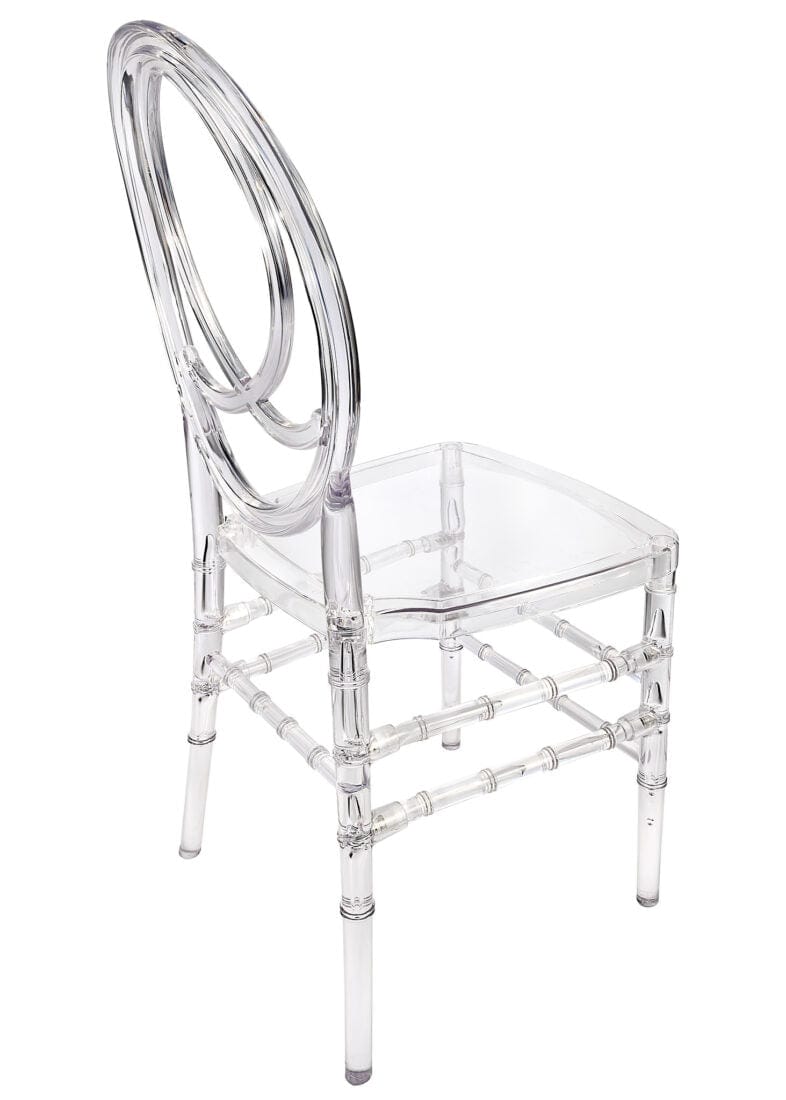 Chivari Clear Resin Infinity Chair - 2 Pack - Some Assembly Required CIRC2-U-ZG-T-2