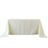 5-Pack Ivory Polyester Rectangle Tablecloth 190gsm 90" x 156"