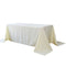 5-Pack Ivory Polyester Rectangle Tablecloth 190gsm 90" x 156"