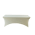 Chivari 5-Pack Ivory Spandex 250gsm 6 Foot Folding Table Cover SX-SPANXTB-6FT-IVR-5