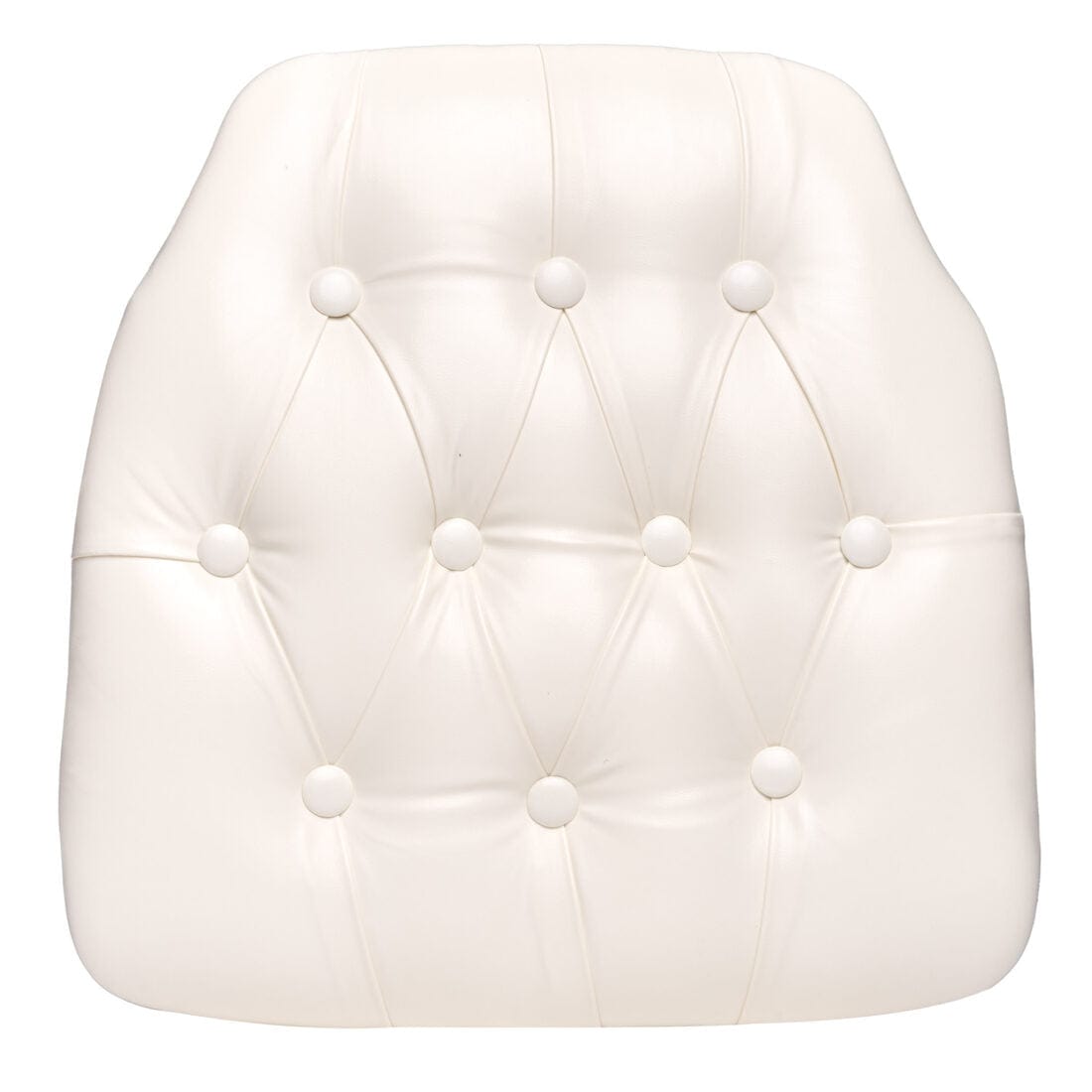 Chivari White 1.75" Thick Vinyl Tufted Panel Chiavari Chair Cushion CUSHPANVINTUFTWHI-AX-T