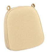 Ivory with Ivory Piping 2.5" Thick Chair Cushion - World's Best Cushions