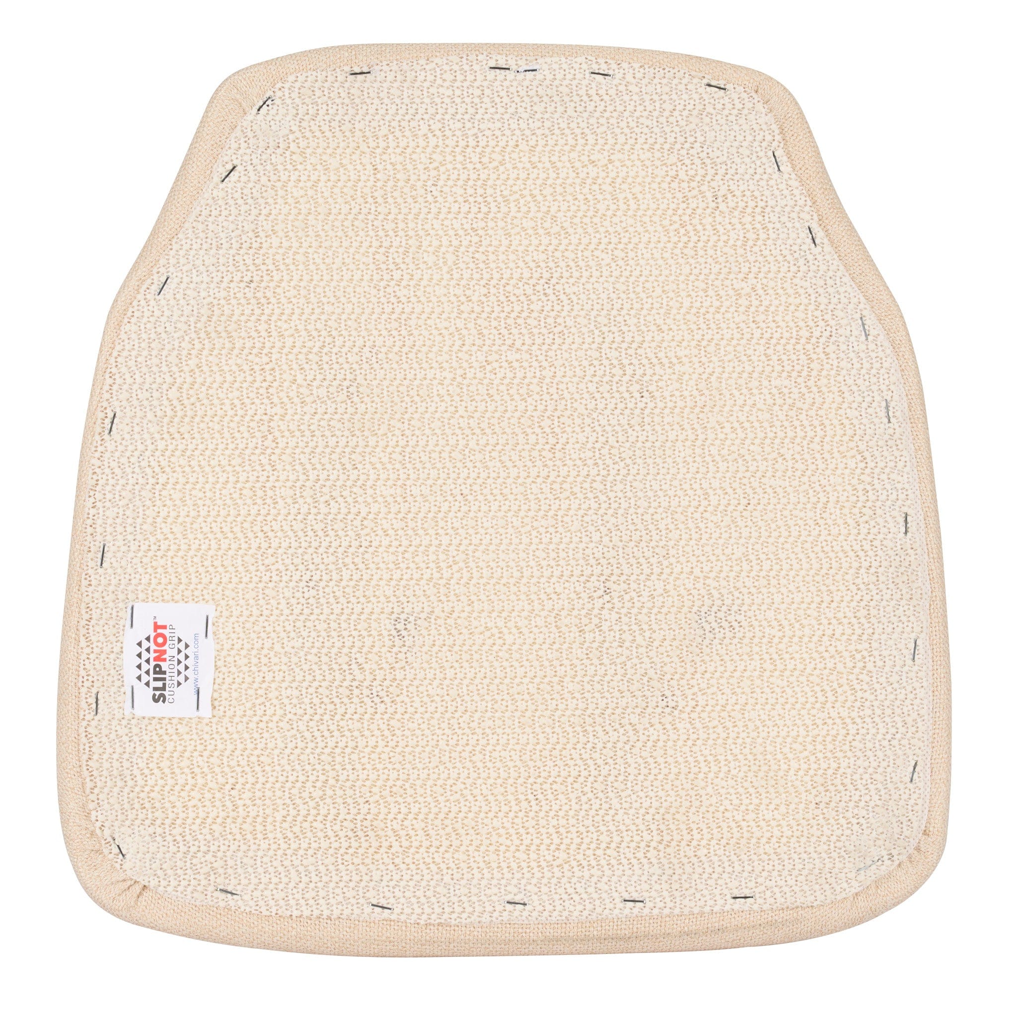 Chivari Ivory 1.75" Thick Fabric Panel Back Chiavari Chair Cushion and SlipNot™ Technology CUSHPANFAB-IVY-A
