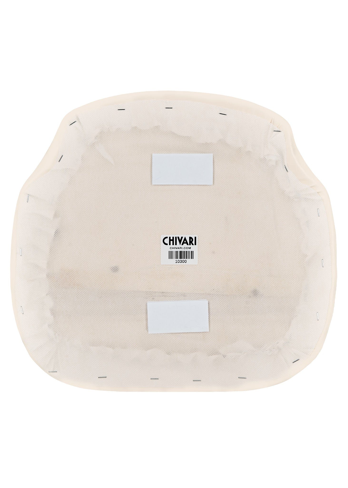 Chivari Large Ivory Vinyl 1.75" Thick Cross Back Cushion CUSHXL-PANVINIVY-PVC-AX-T