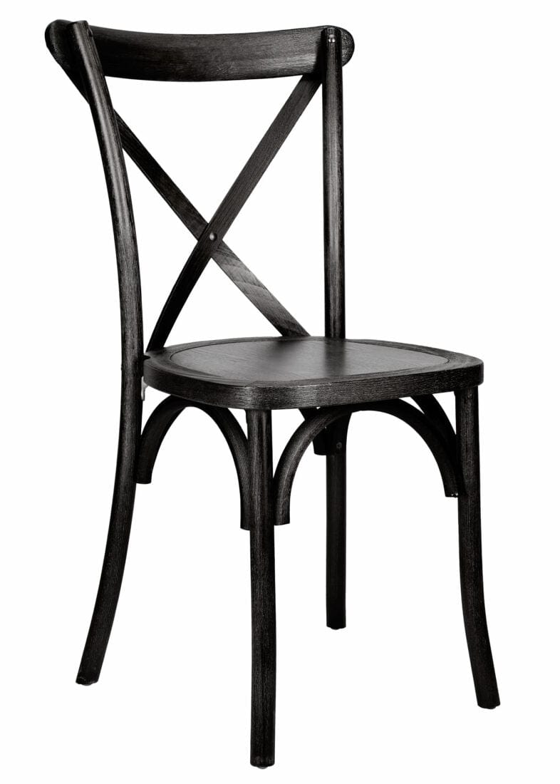 Chivari Black ToughWood™ Cross Back Chair CXWB-AX-T