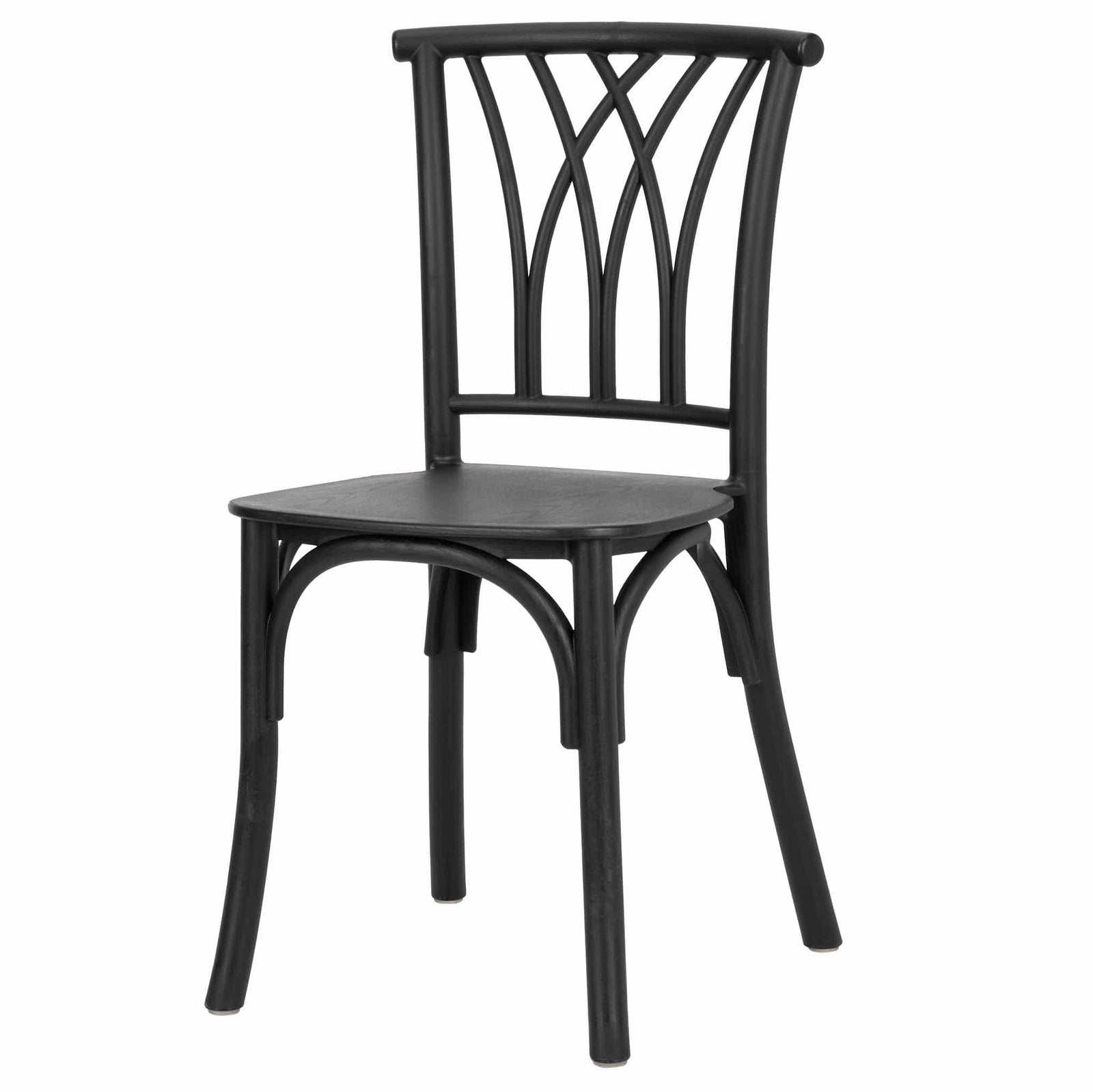 Chivari Kids Matte Black ToughResin™ Willow Chair CWRB-KID-ZG-T