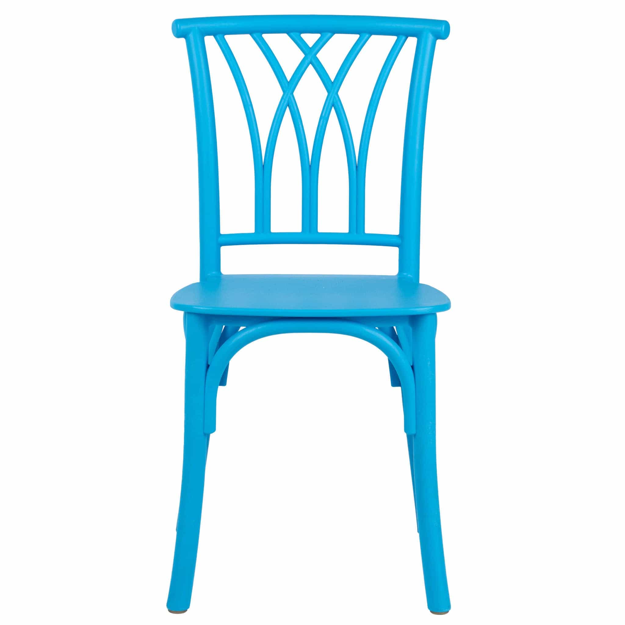 Chivari Kids Blue ToughResin™ Willow Chair CWRBLU-KID-ZG-T