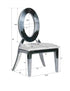 Chivari Kids Silver Frame Stainless Steel O Chair with White Vinyl Cushion COSSS-KID-AX-T