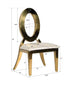 Chivari Kids Gold Frame Stainless Steel O Chair with White Vinyl Cushion COSSG-KID-AX-T