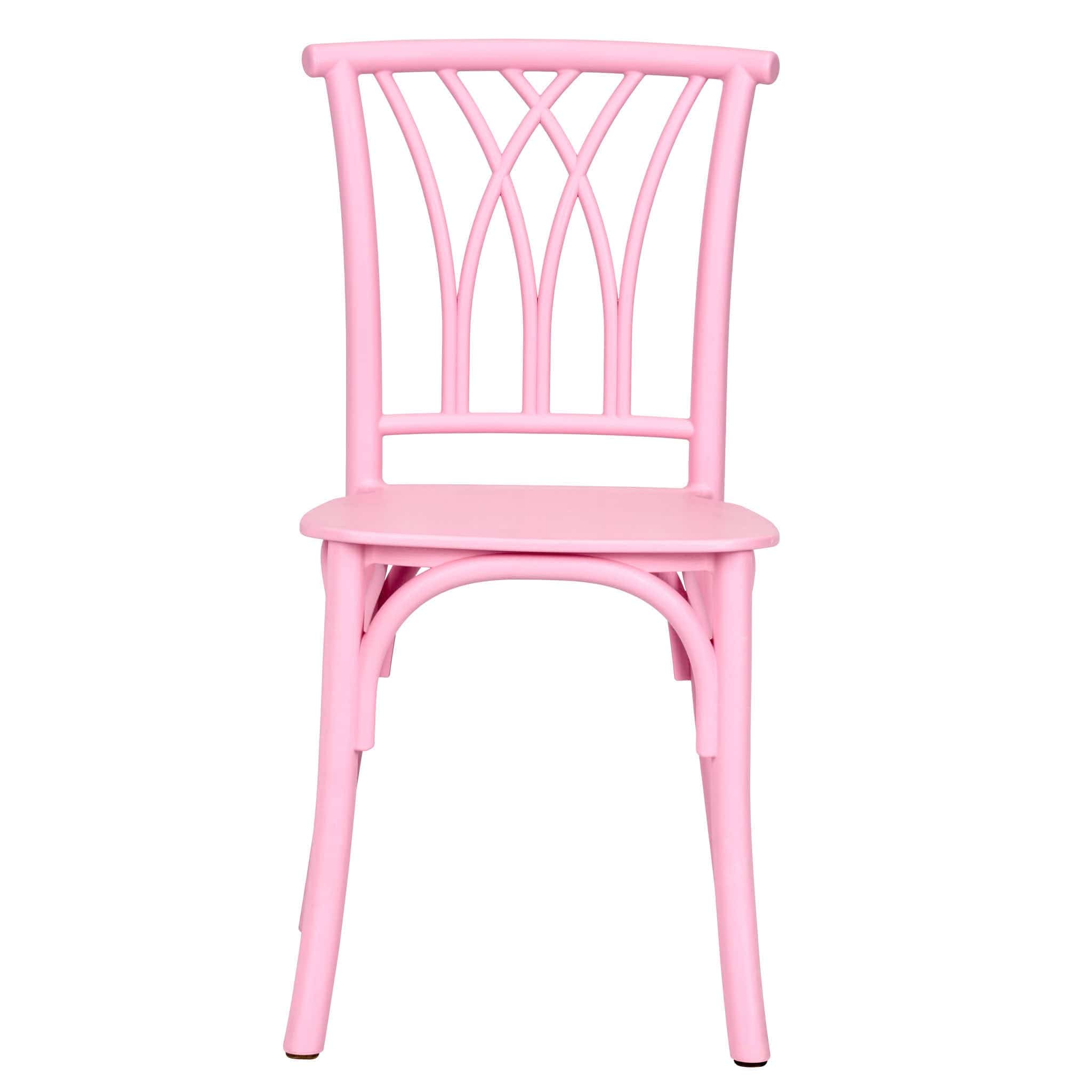 Chivari Kids Pink ToughResin™ Willow Chair CWRP-KID-ZG-T