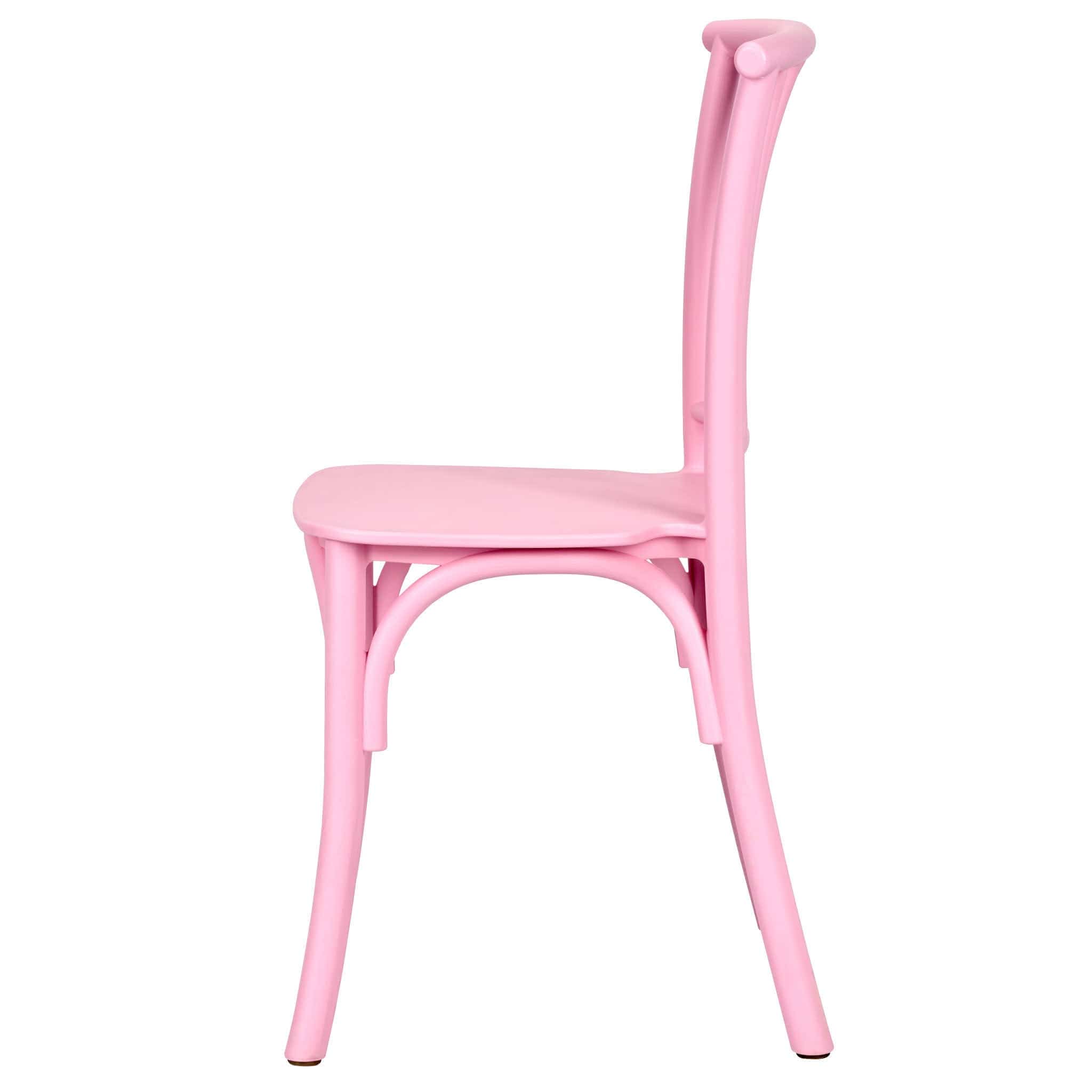 Chivari Kids Pink ToughResin™ Willow Chair CWRP-KID-ZG-T